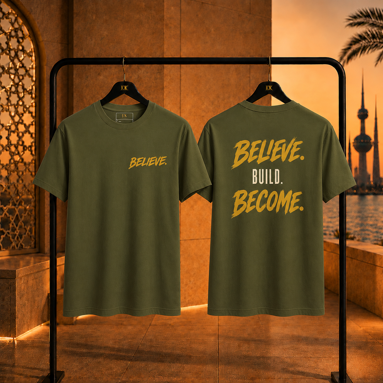 Believe. Build. Become. Premium Mindset Tee