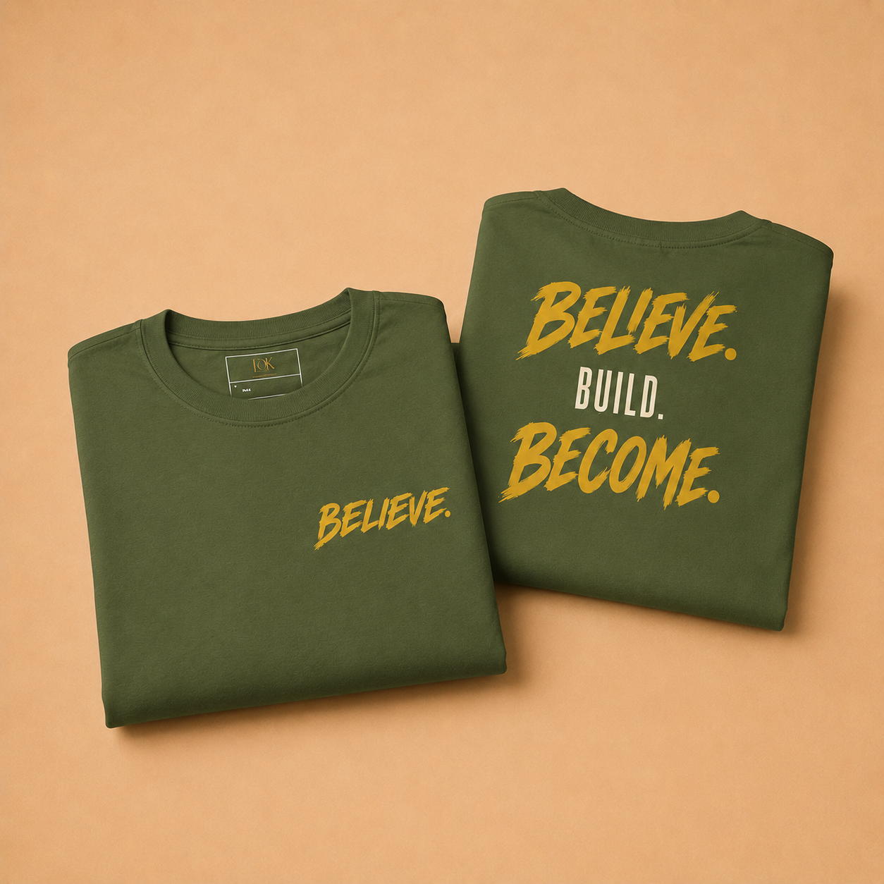 Believe. Build. Become. Premium Mindset Tee