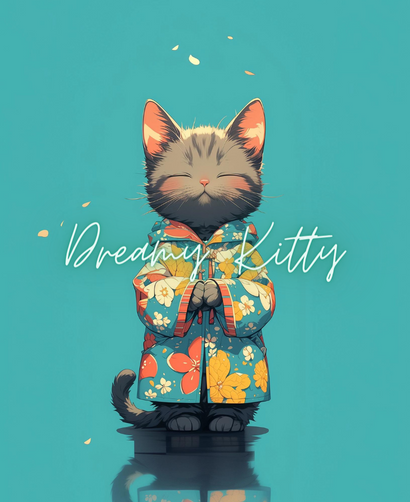 Dreamy Kitty Phone Wallpaper 7