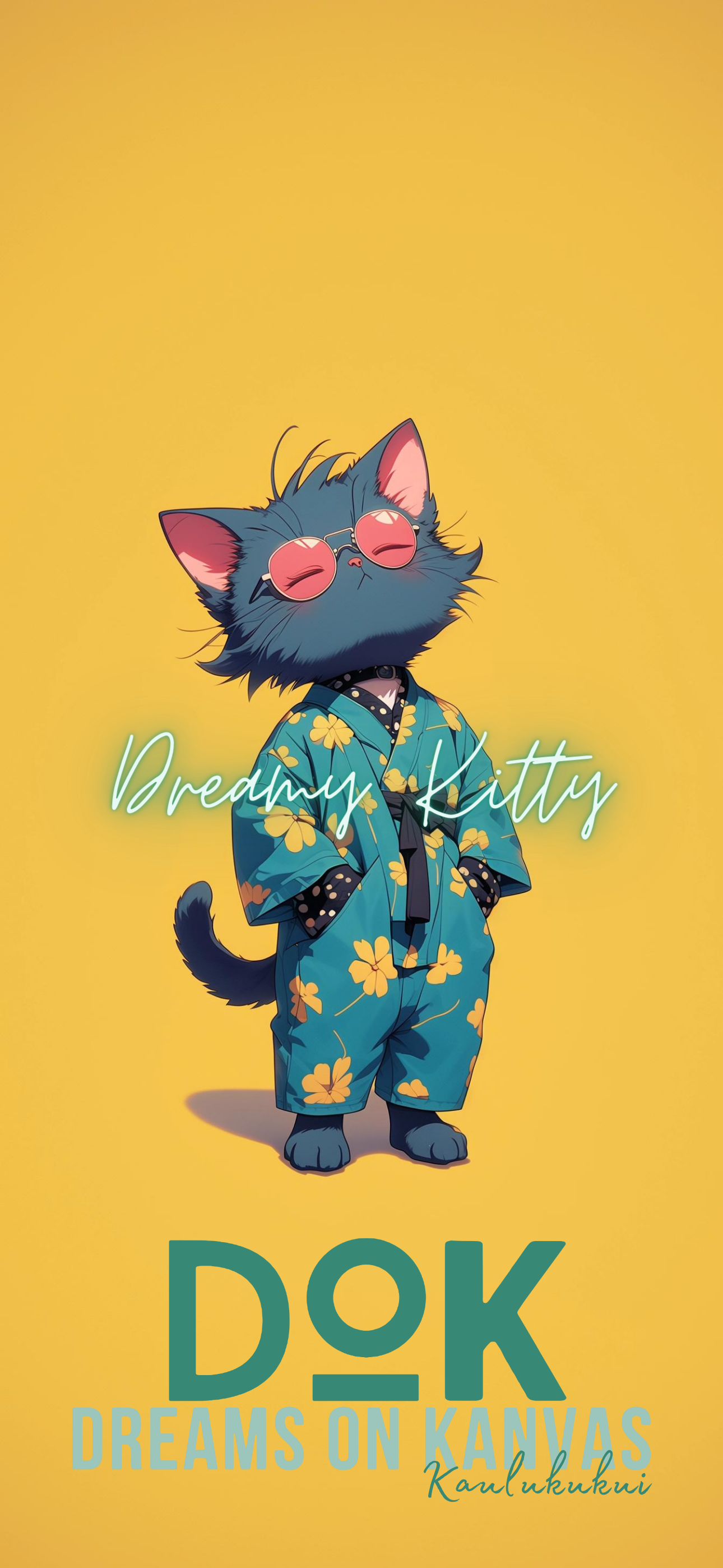 Dreamy Kitty Phone Wallpaper 2